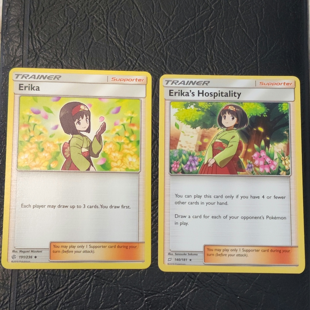 Erika , Erika's Hospitality trainer cards Pokémon